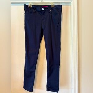 Lilly Pulitzer Worth Skinny Jeans Sateen Pant Midnight Navy Blue
